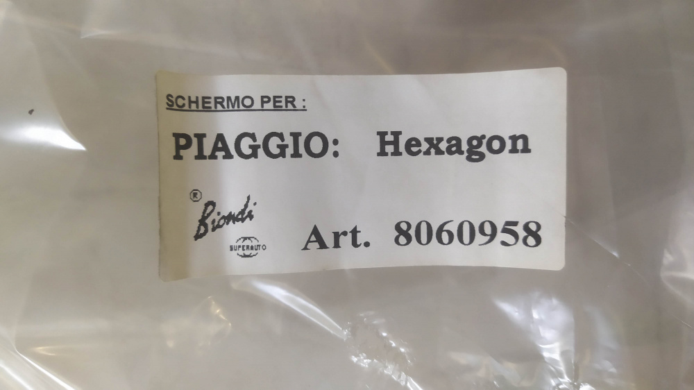 parabrezza biondi piaggio hexagon 125 /150 primo modello