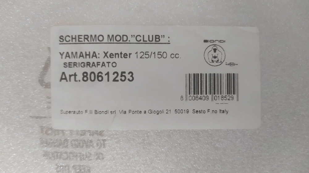 parabrezza biondi yamaha xenter 125/150 ´11