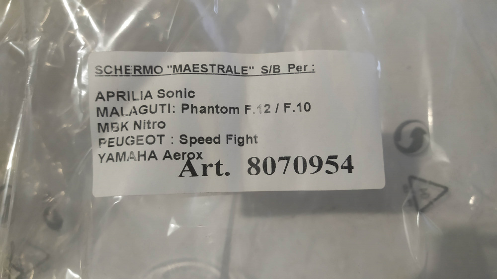 parabrezza aprilia sonic - malaguti phantom f12 - f10 - mbk nitro - peugeot speedfight - yamaha aerox