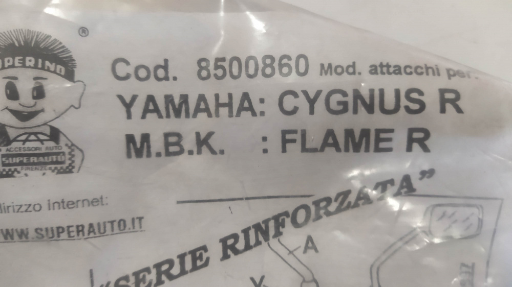 attacchi parabrezza biondi mbk flame r 125 ´97 - yamaha cygnus 125 ´96