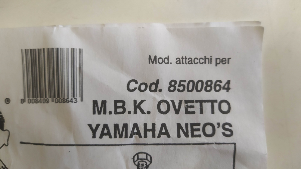 attacchi parabrezza biondi mbk ovetto - yamaha neo´s