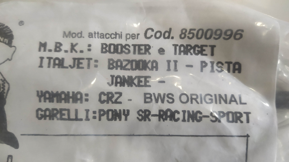 attacchi parabrezza biondi mbk booster - target - italjet bazooka ii / pista / jankee - yamaha crz / bw´s original - garelli pony sr / racing / sport