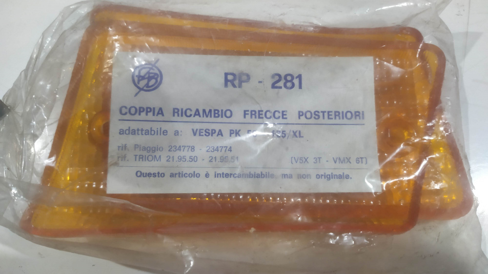 coppia gemme frecce posteriori bosatta piaggio vespa pk xl 50/125