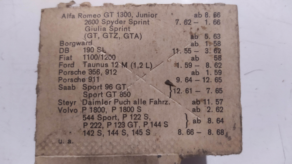 puntine bosch 1237013000 alfa giulia sprint ´62 - fiat 1100 prsche 911 ´64 - vedere applicazioni -