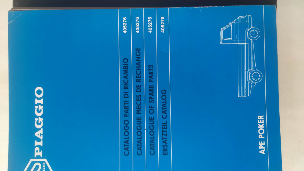 catalogo ricambi originale piaggio ape poker mod m4r1t