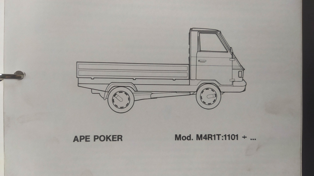 catalogo ricambi originale piaggio ape poker mod m4r1t