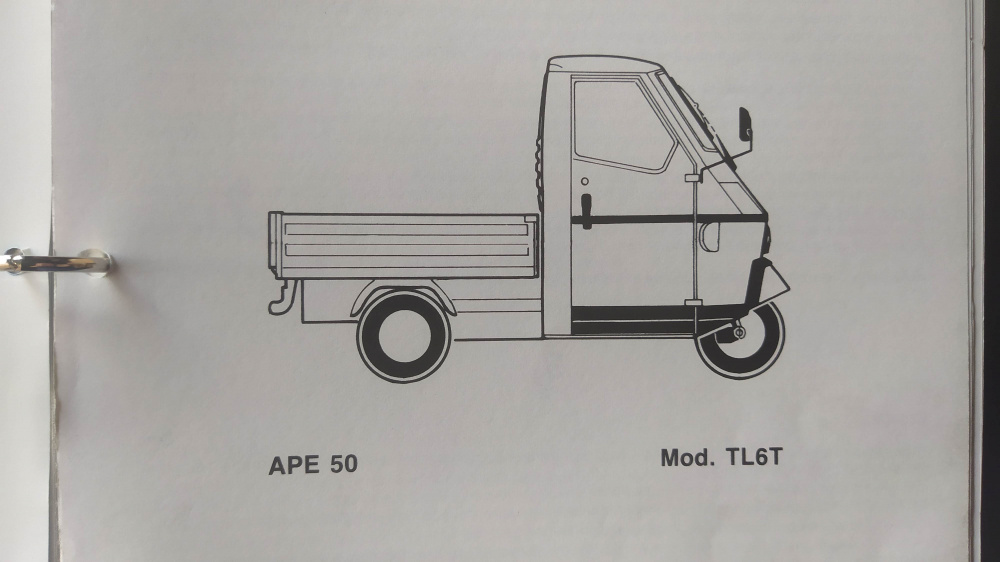 catalogo ricambi originale piaggio ape 50 tl6t
