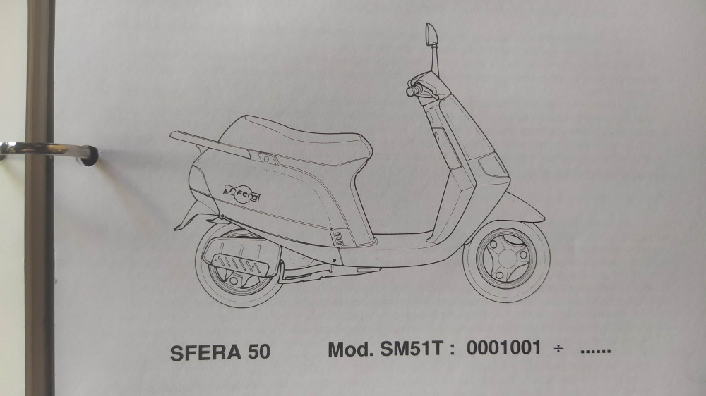 catalogo ricambi originale piaggio sfera 50 maquillage 2 mod sm51t