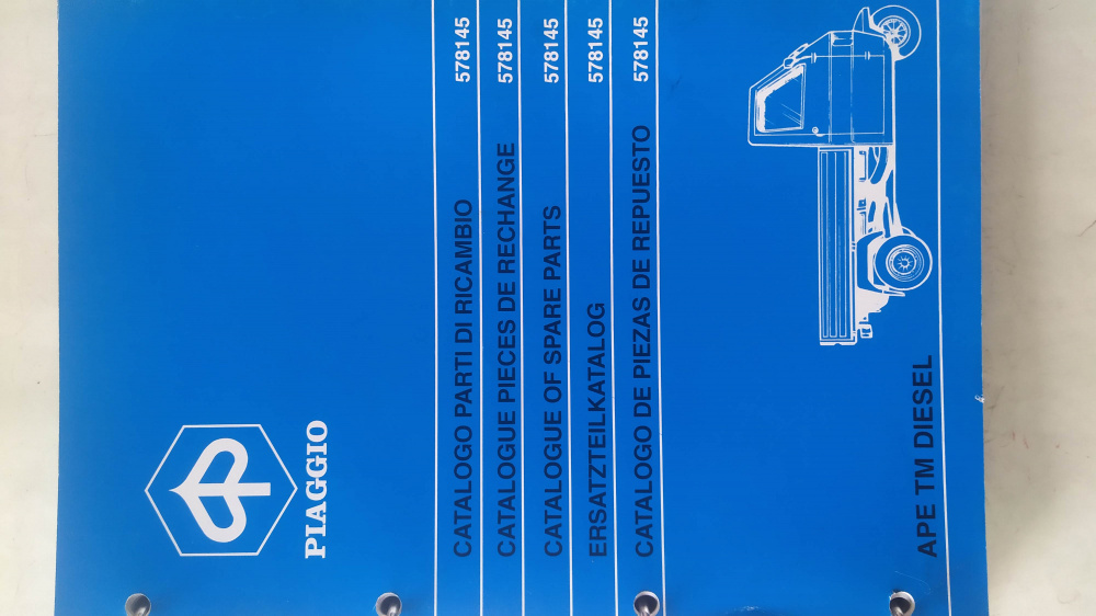 catalogo ricambi originale piaggio ape tm p703 diesel con variante mod atd 1 t