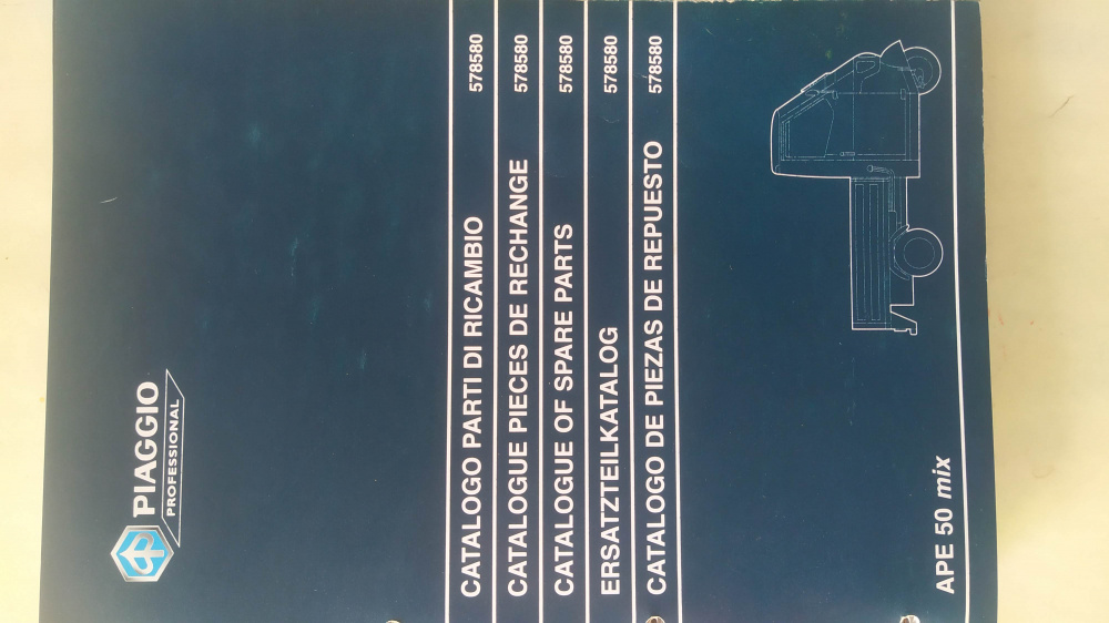 catalogo ricambi originale piaggio ape 50 mix zapc8000