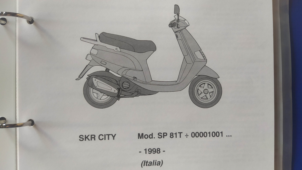 catalogo ricambi originale piaggio skipper mod sp81t