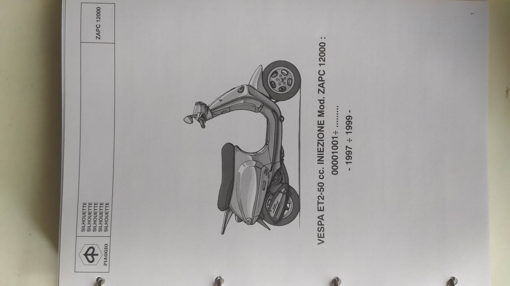 catalogo ricambi originale 579081 come nuovo piaggio vespa et2 iniezione