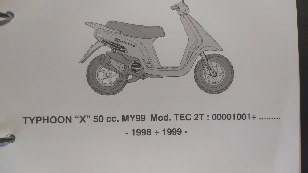 catalogo ricambi originale gilera typhoon x 50 mod. tec 2t