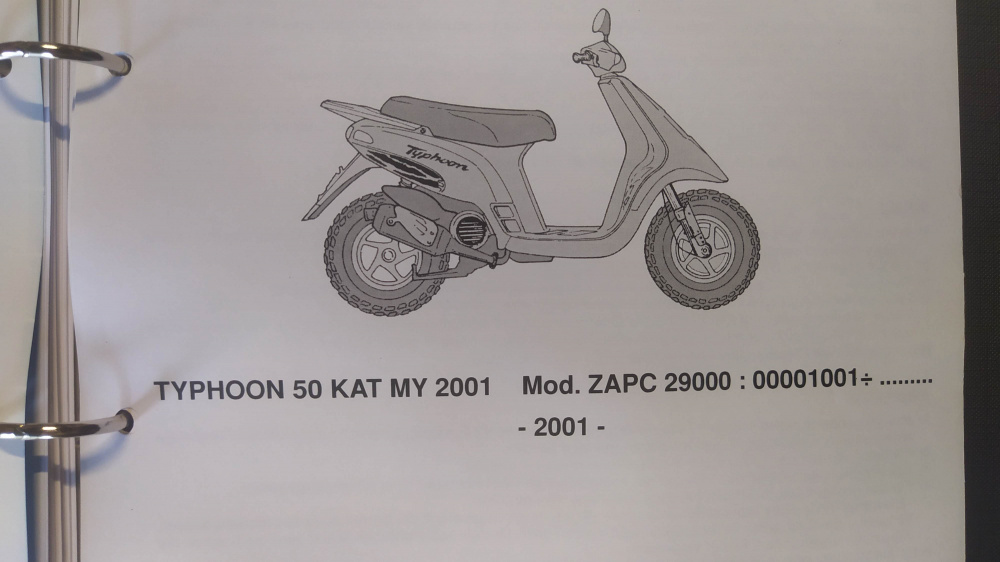 catalogo ricambi originale gilera typhoon kat ´01