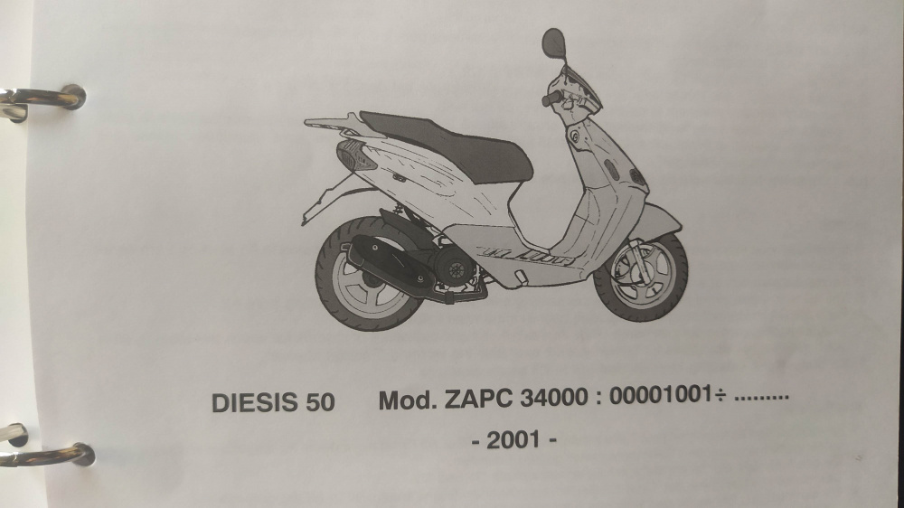 catalogo ricambi originale piaggio diesis 50 mod zapc34