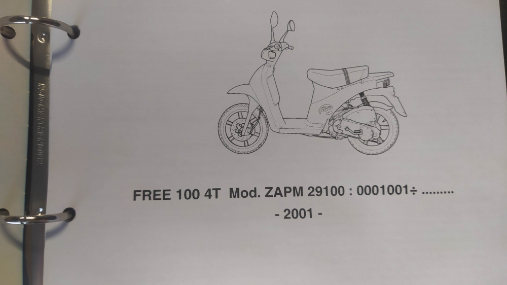 catalogo ricambi originale 594934 piaggio free 100 4t