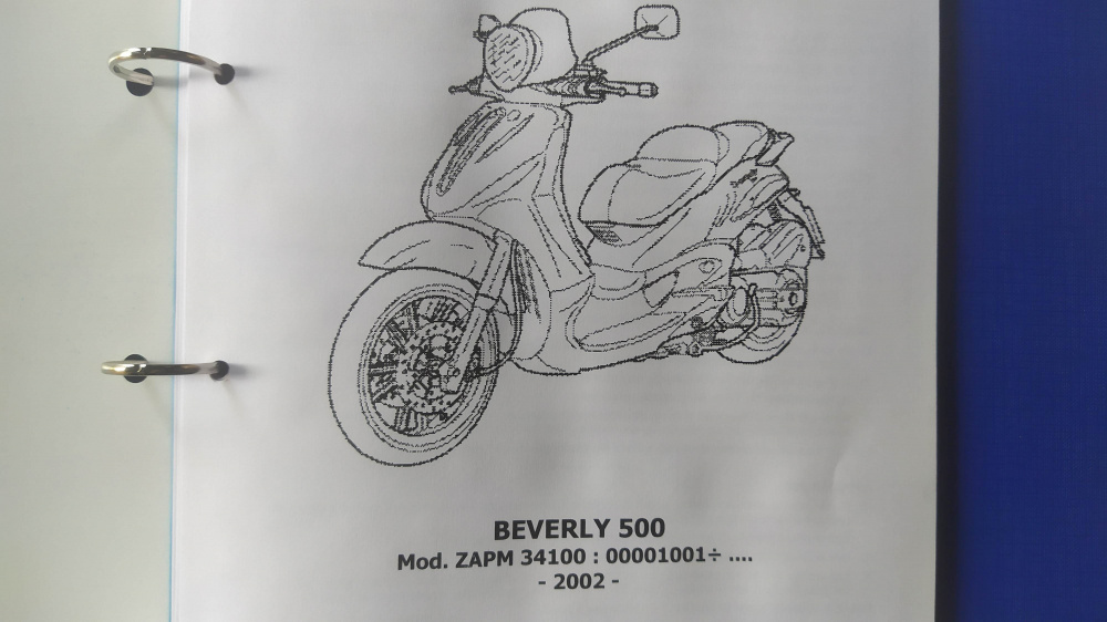 catalogo ricambi originale piaggio beverly 500 zapm341