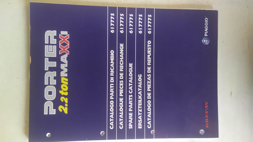 catalogo ricambi originale piaggio porter 2.2 maxxi