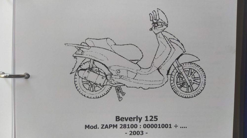 catalogo ricambi originale piaggio beverly 125 mod zapm281