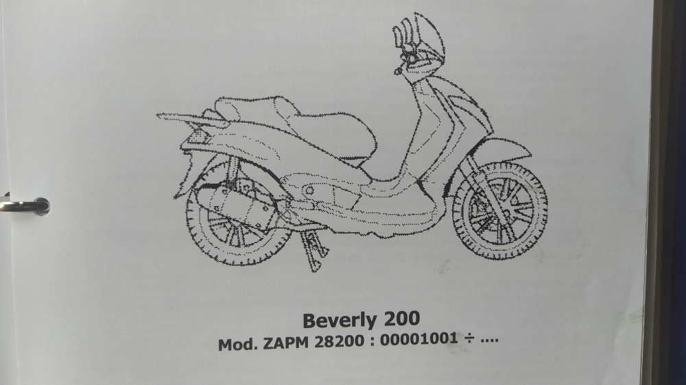 catalogo ricambi originale piaggio beverly 200 mod zapm282