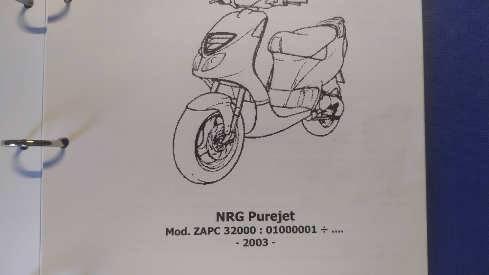 catalogo ricambi originale piaggio nrg purejet mod zapc32