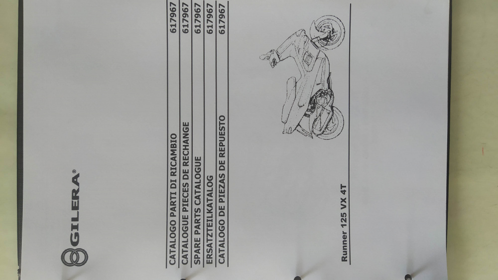 catalogo ricambi originale gilera runner 125vx 4t mod zapm241