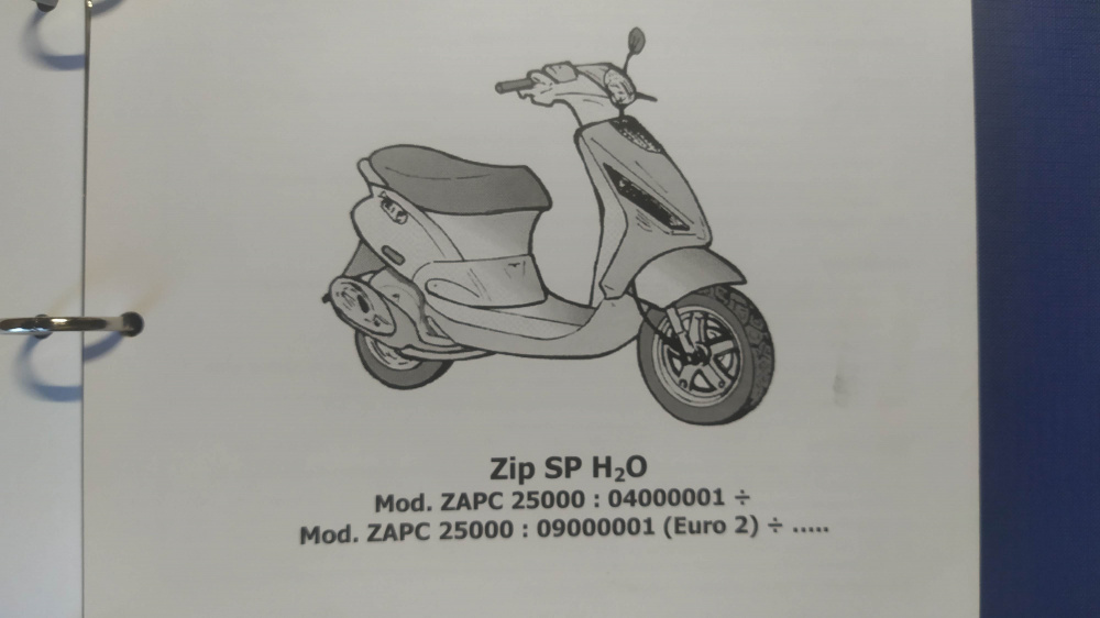 catalogo ricambi originale 618028 piaggio zip sp h2o mod zapc25