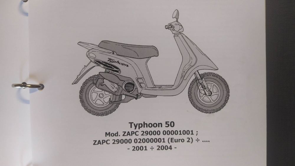 catalogo ricambi originale gilera typhoon zapc29 ´01 - ´04