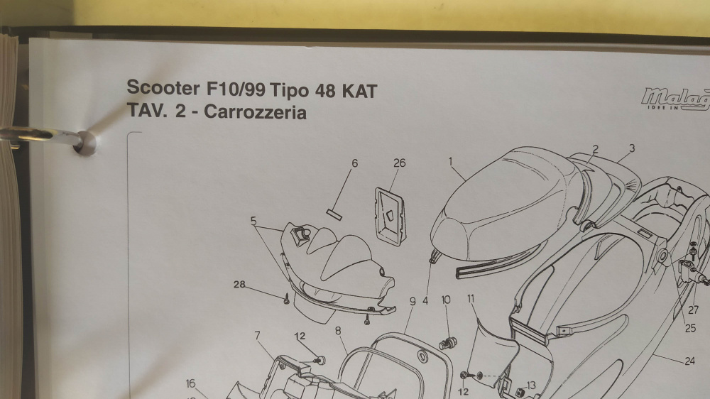 catalogo ricambi originale come nuovo malaguti f10