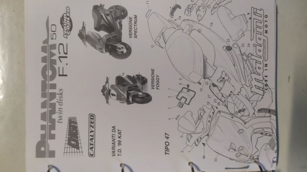 cataloghi ricambi originali come nuovi malaguti phantom f12 50 tutte le versioni - phantom 100