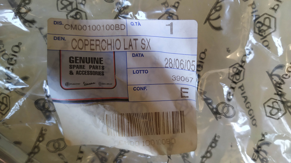 coperchio laterale sx carena piaggio nrg mc3