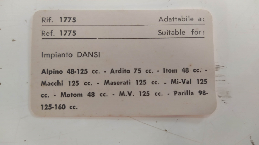 puntine epoca dansi 1775 alpino 48-125 - ardito 75 - itom 48 - maserati 125 - motom 48