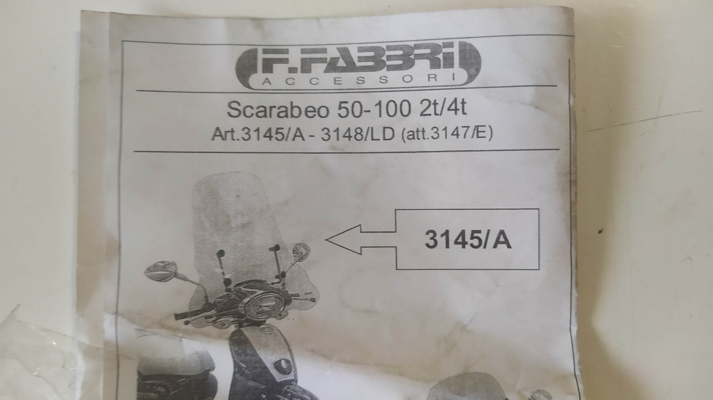 parabrezza fabbri 3145/a scarabeo 50/100 2t - 4t 2014