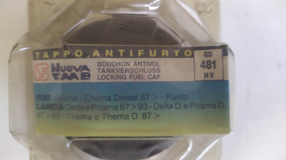 tappo serbatoio faab qd481nv fiat croma diesel ´87 - punto - lancia delta e prisma benz e diesel ´87-´93 - thema e thema diesel ´87