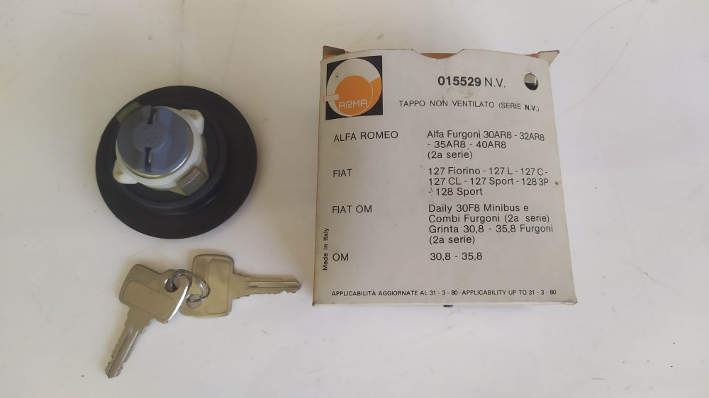 tappo serbatoio farma 015529 alfa furgoni 30/32/35/40 - fiat 127 fiorino/sport - 128 - fiat daily 30 minibus - combi furgoni - grinta - om 30,8/35,8