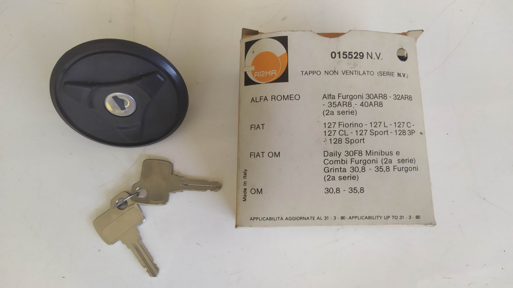 tappo serbatoio farma 015529 alfa furgoni 30/32/35/40 - fiat 127 fiorino/sport - 128 - fiat daily 30 minibus - combi furgoni - grinta - om 30,8/35,8