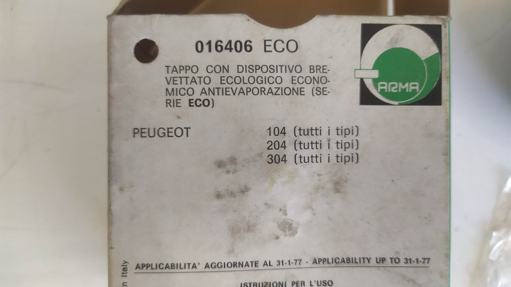 tappo serbatoio farma 016406 peugeot 104 - 204 - 304