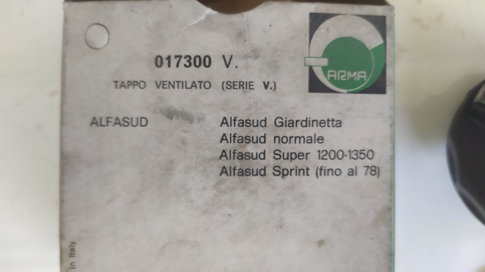 tappo serbatoio farma 017300 alfasud giardinetta - normale - super 1200/1350 - sprint fino ´78