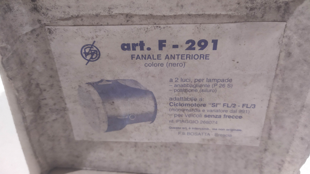 fanale anteriore bosatta piaggio si fl2 - fl3 senza frecce