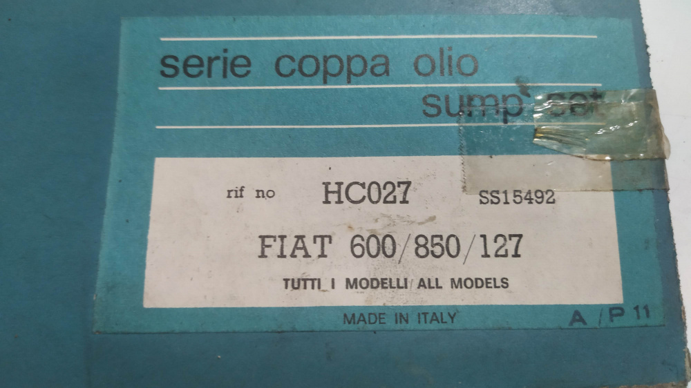 guarnizioni coppa olio fiat 600 / 850 / 127