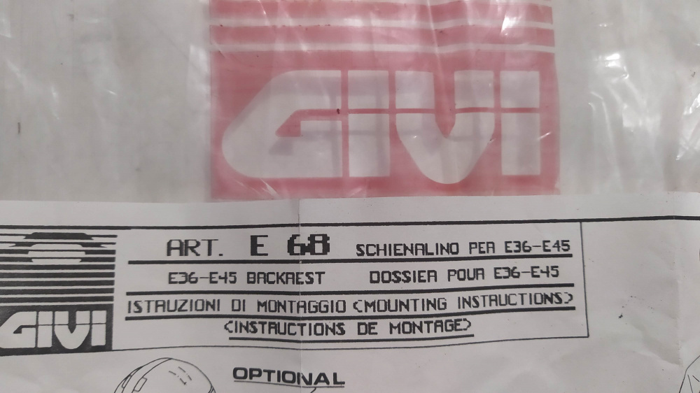 schienale givi per bauletto givi e36 - e45