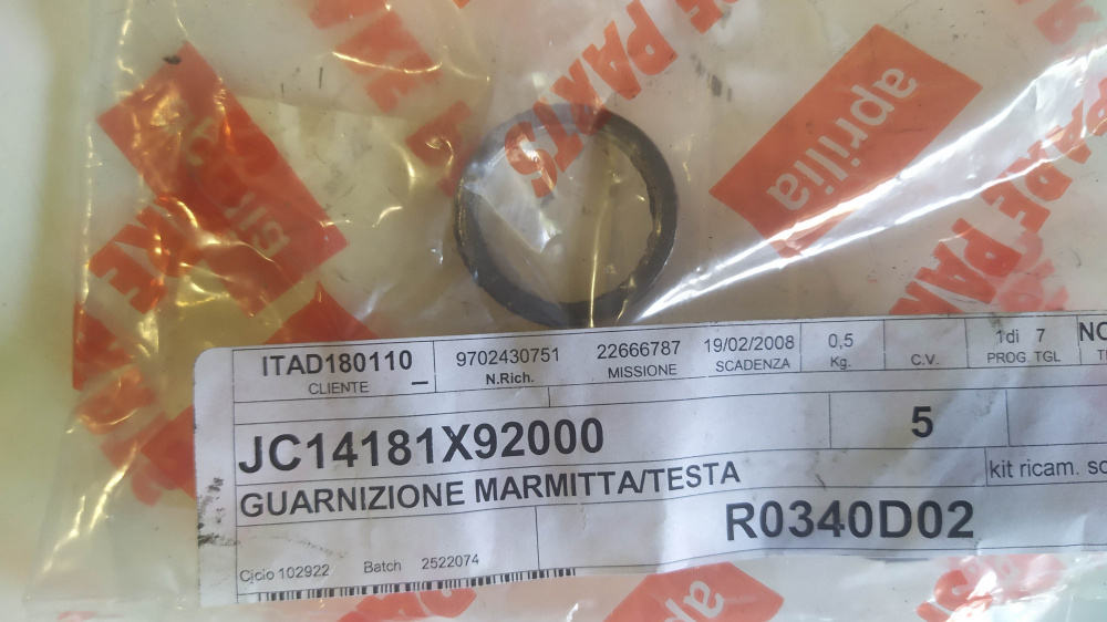 guarnizione marmitta/testa
