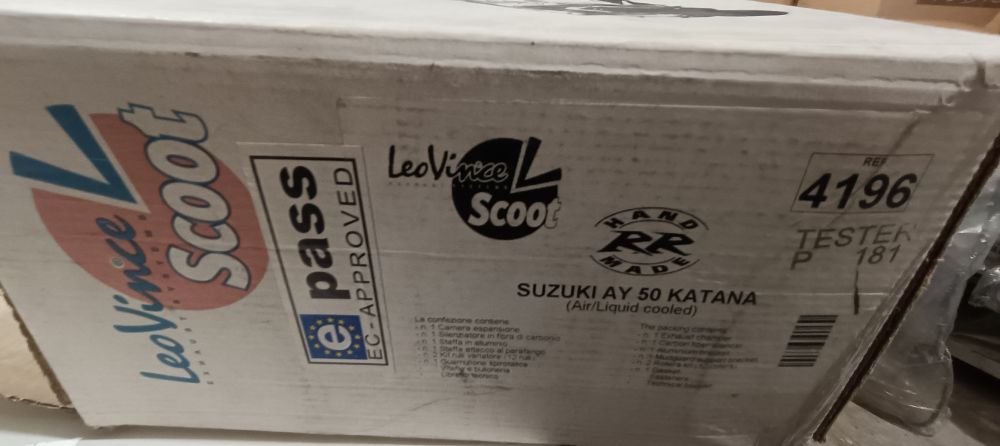 marmitta leovinci hand made rr suzuki katana aria e liquido