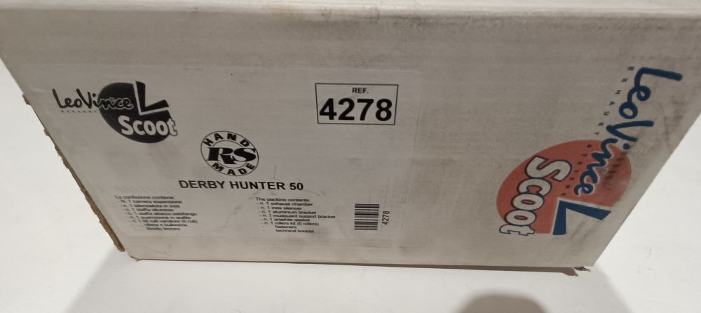 marmitta leovinci hand made rs derbi hunter