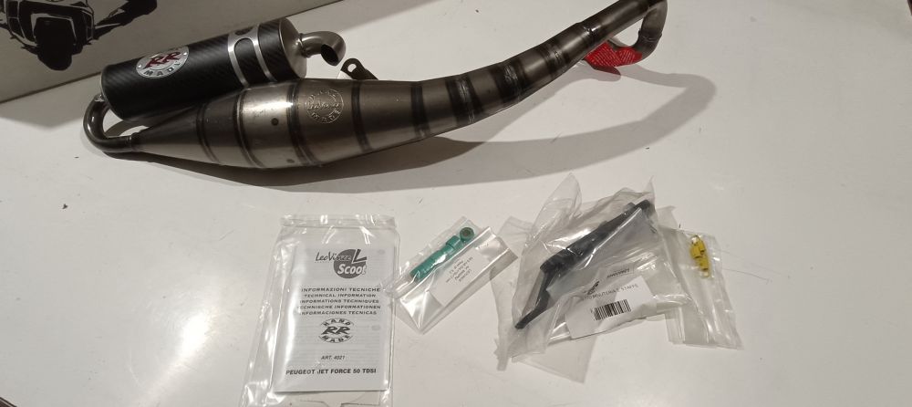 marmitta leovinci 4021 nuova hand made rr per peugeot jet force 50