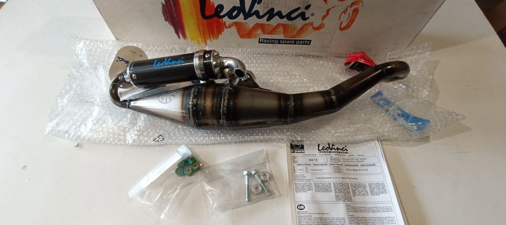 marmitta leovinci z hand made silenziatore carbonio piaggio zip fast rider