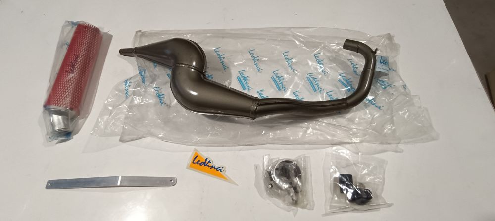 marmitta espansione nuova leovinci per malaguti fifty hf ´91 – motore minarelli -