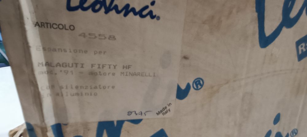 marmitta espansione nuova leovinci per malaguti fifty hf ´91 – motore minarelli -