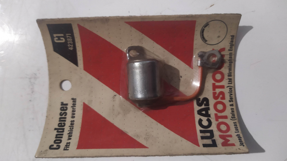 condensatore lucas c1 423871 vari modelli b.m.c. - triumph - ford - reliant chrysler - vedere applicazioni -