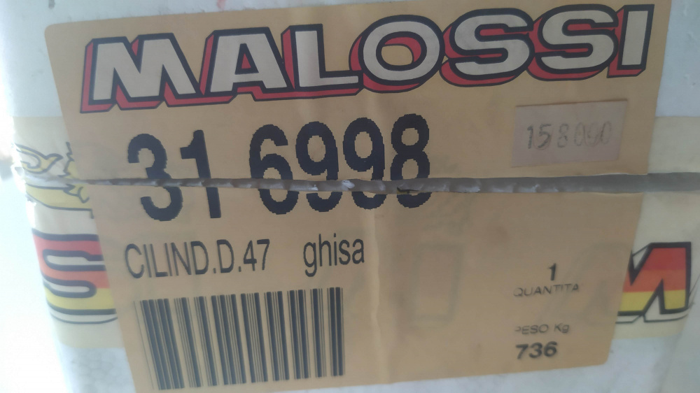 kit cilindro malossi 47 ghisa sp. 12 honda dio / shadow 50 - kymco k12 / dj - sym dd - bsv dio gp 50